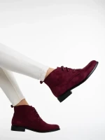 Marieke gránátszínű női bakancs textil anyagból