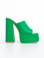 Davena zöld női papucs, műbőrből készült