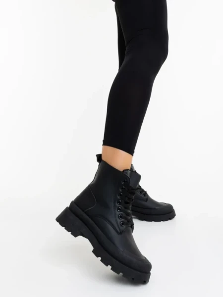 Surama fekete női bakancs ökológiai bőrből