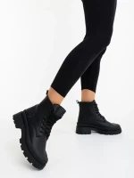 Surama fekete női bakancs ökológiai bőrből