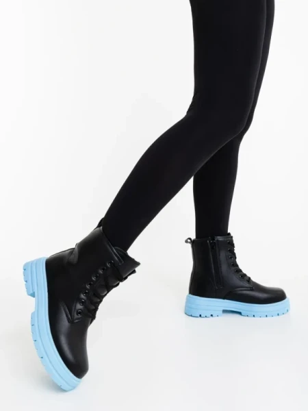 Tarali fekete női bakancs ökológiai bőrből