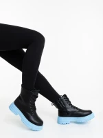 Tarali fekete női bakancs ökológiai bőrből