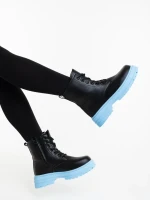 Tarali fekete női bakancs ökológiai bőrből