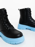 Tarali fekete női bakancs ökológiai bőrből