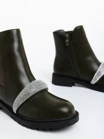 Sherisse zöld női bakancs ökológiai bőrből