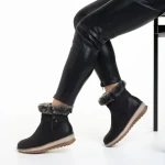 Emmie fekete női csizma, műbőrből készült