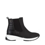 Ivanka fekete női bokacsizma, műbőrből készült