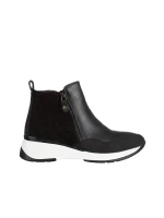 Golda fekete női bokacsizma, műbőrből készült