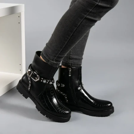 Leny fekete női bokacsizma