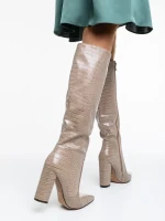 Ulyana bézs női csizma ökológiai bőrből