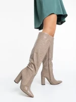 Ulyana bézs női csizma ökológiai bőrből