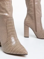 Ulyana bézs női csizma ökológiai bőrből