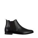 Férfi fekete bőr csizma Fausto