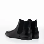 Férfi fekete bőr csizma Fausto