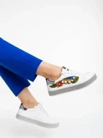 Sonna fehér női sportcipő ökológiai bőrből