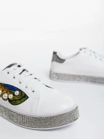 Sonna fehér női sportcipő ökológiai bőrből