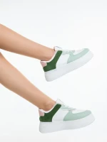 Kosara zöld női sportcipő ökológiai bőrből