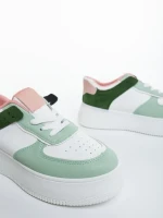 Kosara zöld női sportcipő ökológiai bőrből