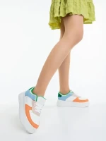 Kosara narancssárga női sportcipő ökológiai bőrből