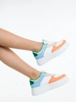 Kosara narancssárga női sportcipő ökológiai bőrből