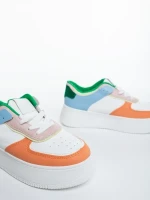 Kosara narancssárga női sportcipő ökológiai bőrből