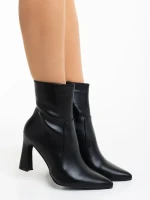 Terazia fekete női bokacsizma ökológiai bőrből