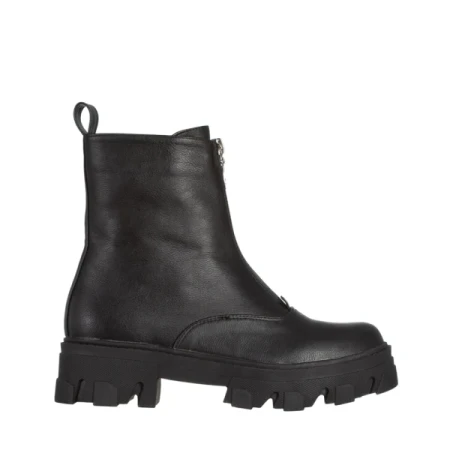 Clarisse fekete női csizma, műbőrből készült