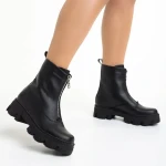 Clarisse fekete női csizma, műbőrből készült