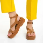 Abilene camel női szandál, műbőrből készült