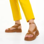 Abilene camel női szandál, műbőrből készült