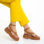 Abilene camel női szandál, műbőrből készült