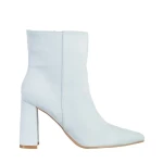 Sondra kék női bokacsizma, textil anyagból készült