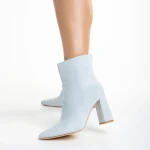 Sondra kék női bokacsizma, textil anyagból készült