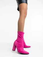 Annelies fukszia női csizma textil anyagból