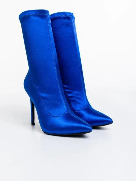 Lionesse kék női bokacsizma textil anyagból