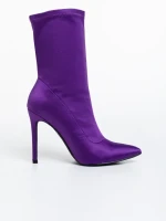 Lionesse lila női bokacsizma textil anyagból