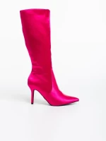 Saori fukszia női csizma textil anyagból