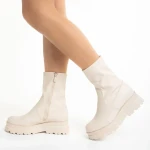 Ellery bézs női csizma, műbőrből készült