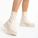 Ellery bézs női csizma, műbőrből készült