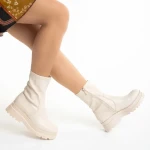 Ellery bézs női csizma, műbőrből készült