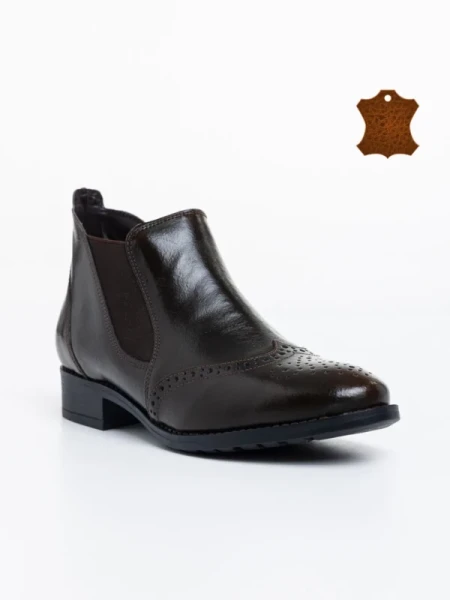 Raeka barna női bakancs természetes bőrből