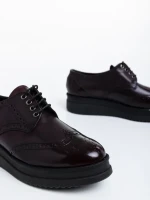 Lawanda gránátszínű női alkalmi cipő természetes bőrből