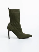 Tariro zöld női bokacsizma textil anyagból