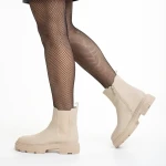 Alodie bézs női bokacsizma ökológiai bőrből