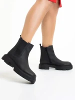Alodie fekete női  bokacsizma ökológiai bőrből