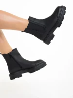 Alodie fekete női  bokacsizma ökológiai bőrből