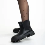 Amorina fekete női  bokacsizma ökológiai bőrből