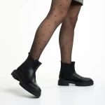 Amorina fekete női  bokacsizma ökológiai bőrből