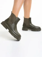 Amorina Zöld női  bokacsizma ökológiai bőrből