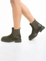 Amorina Zöld női  bokacsizma ökológiai bőrből